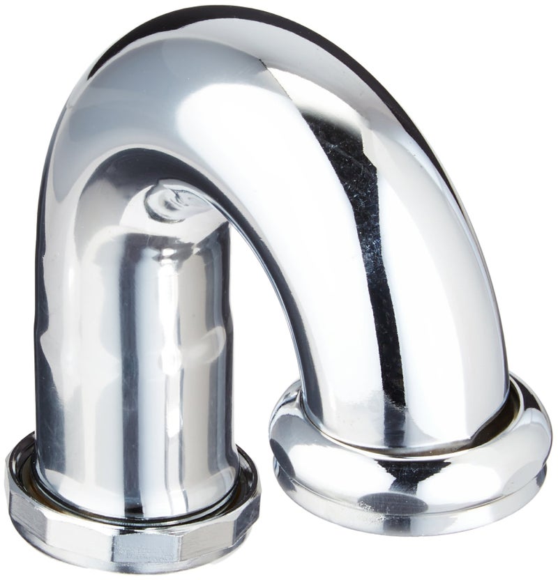 EZ-FLO Heavy-Duty J-Bend Sink Trap with a Captive Nut Connection, 1-1/2 Inch Slip Joint, 17 Gauge, Chrome, 35093 - Image 1